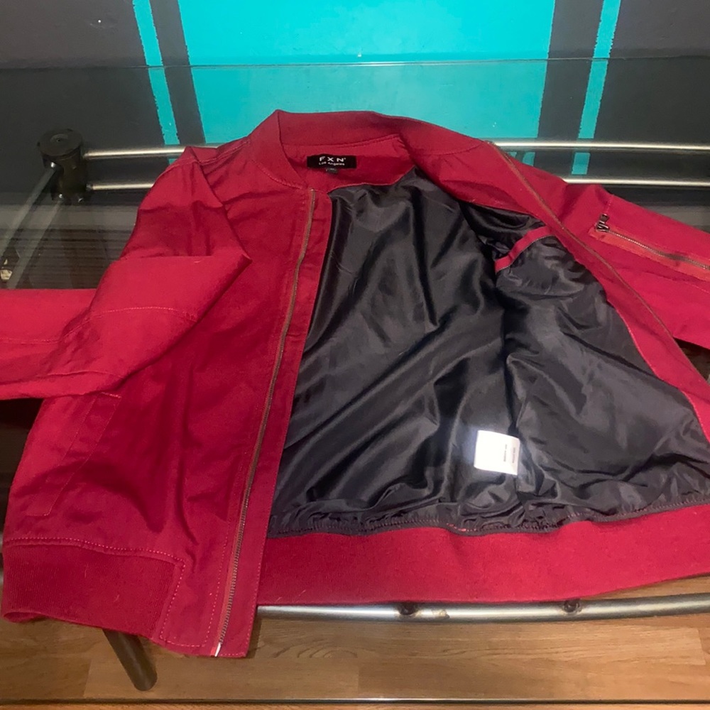 FNX Lose Angeles Red Bomber Jacket